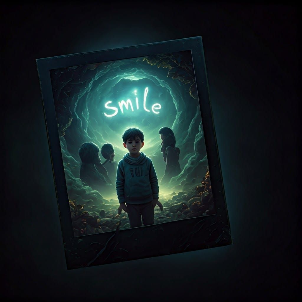 Family Portrait with Boy Refusing to Smile