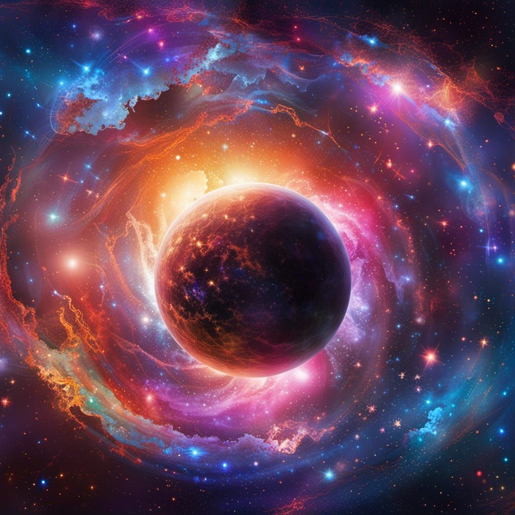 Epic Psychedelic Centaur Chiron in Mixed Media