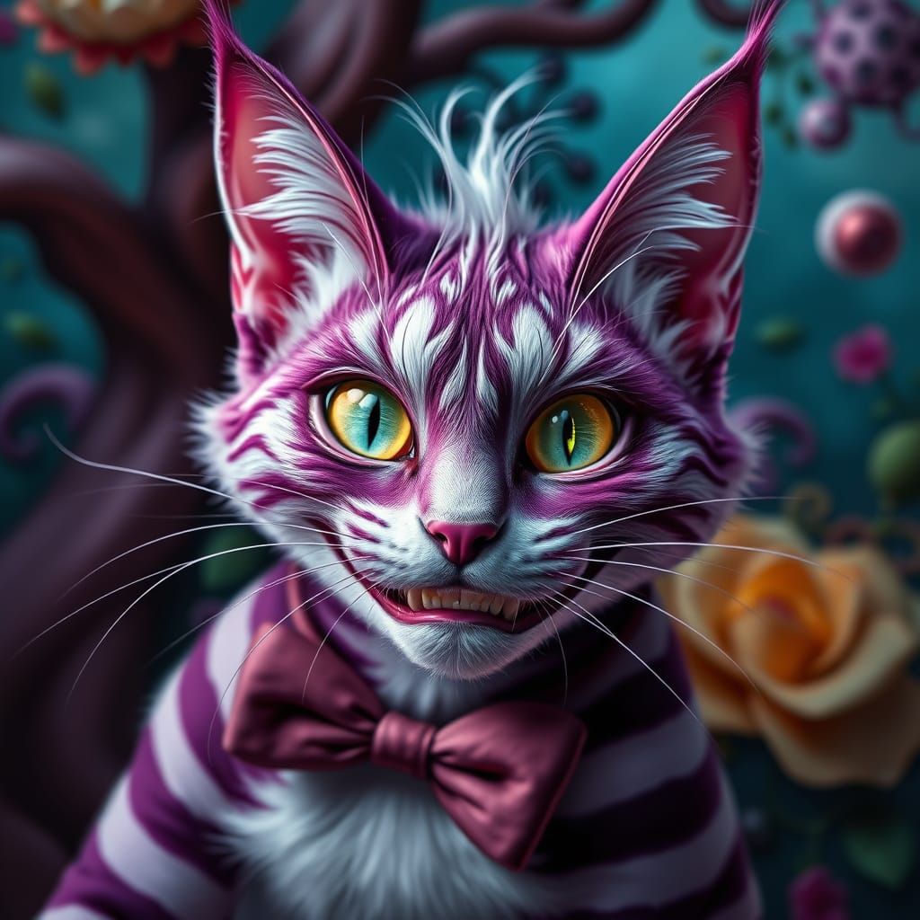 The Enigmatic Cheshire Cat in Wonderland