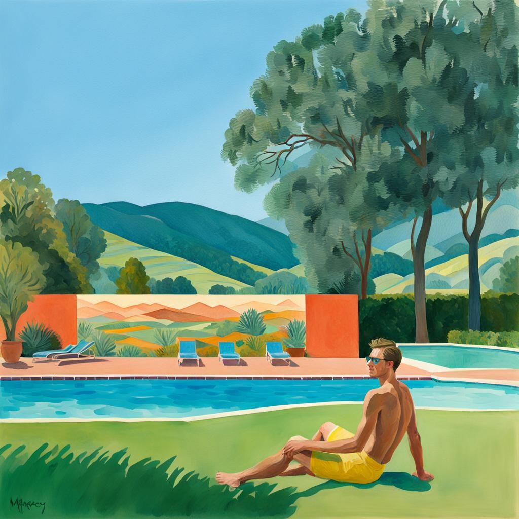 Swimming Pool (David Hockney style) 2