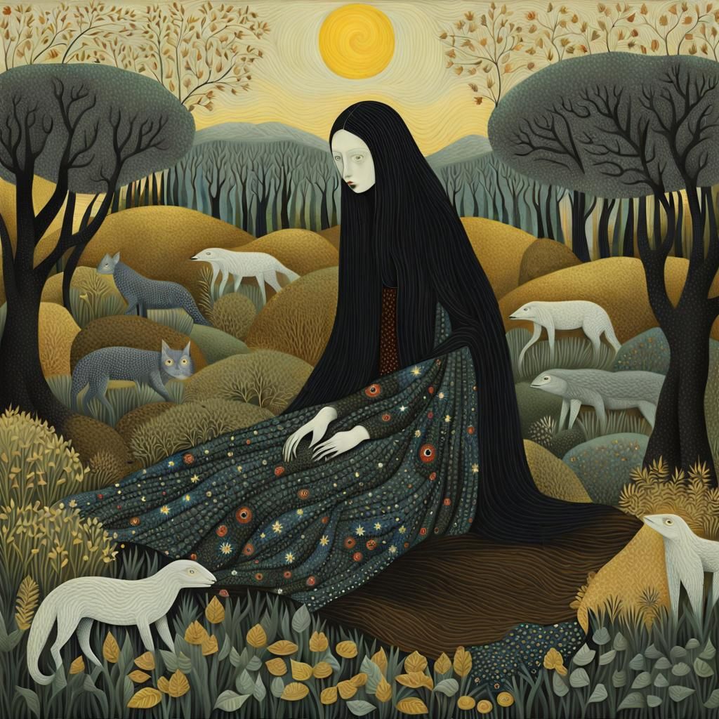 Resilient Benin Woman: Surreal Digital Art Collage