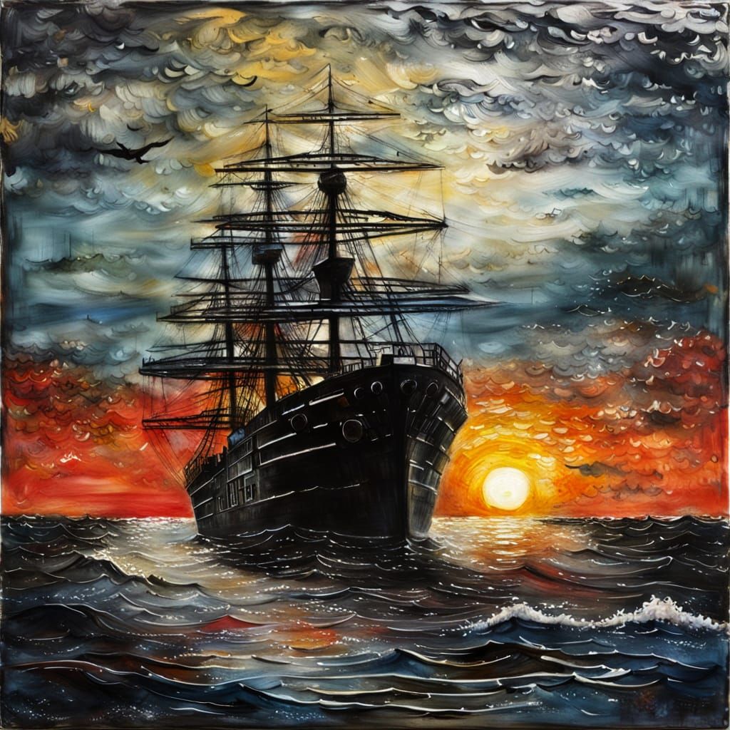 sunrise ship