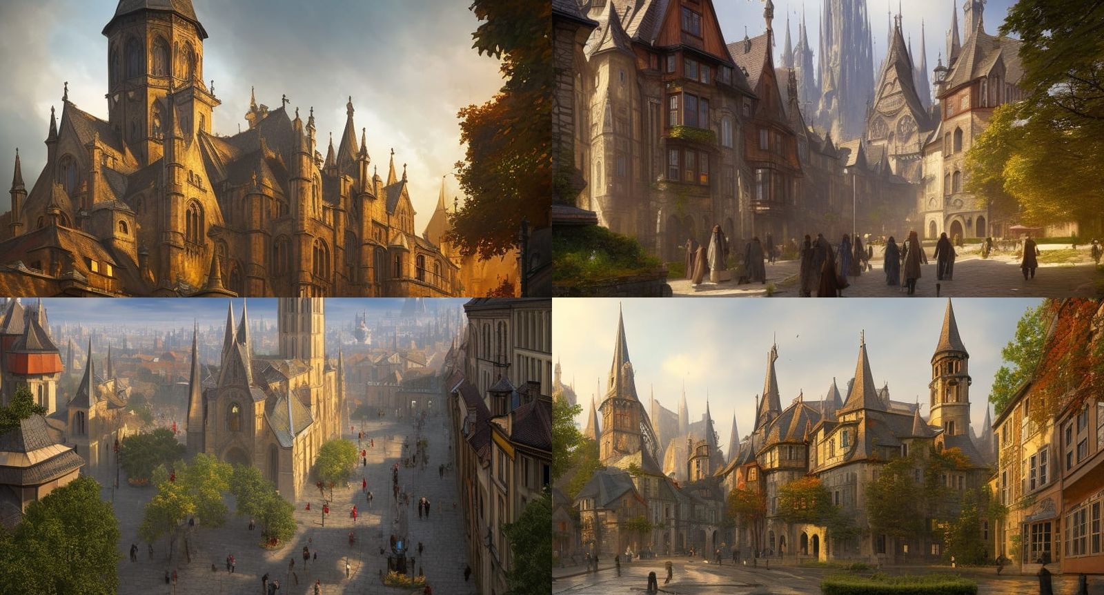 Dark Fantasy Cityscape Concept Art in Unreal Engine