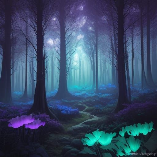 Enchanting Forest at Twilight
