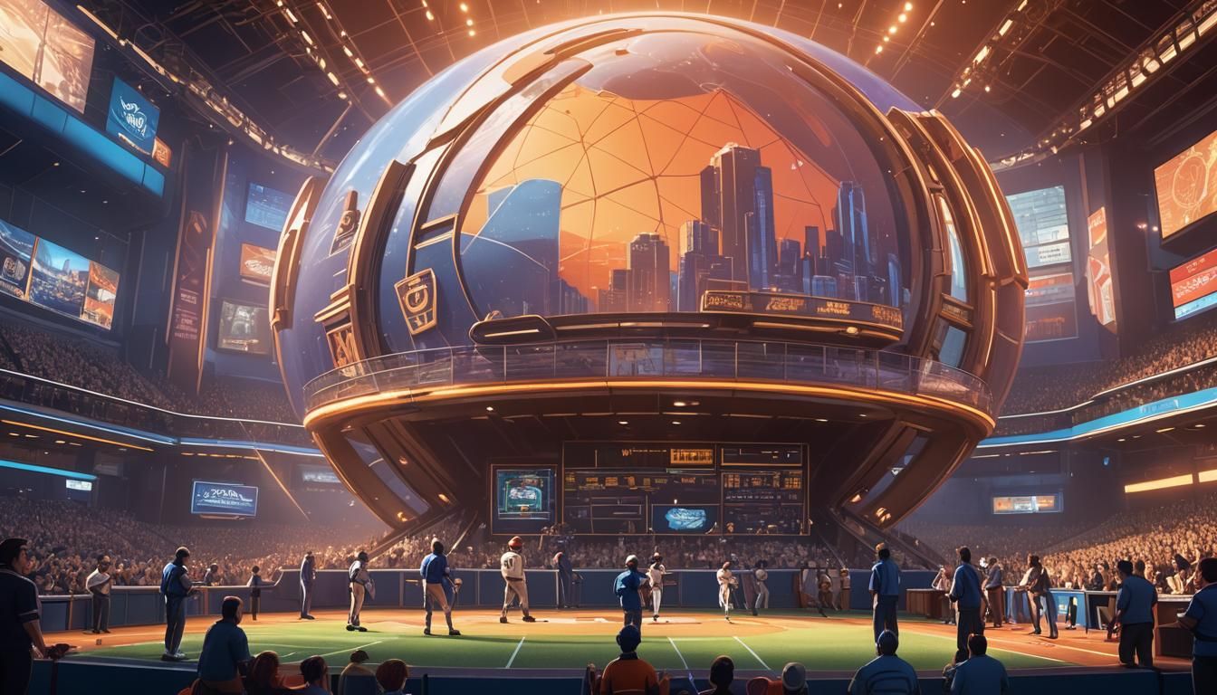 Baseball Singing Show Stage: Futuristic Concept Art