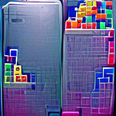 Colorful Abstract Geometric Shapes Interlock