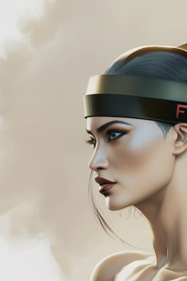 Voluptuous Fox Boxer Portrait in Hyperdetailed Style