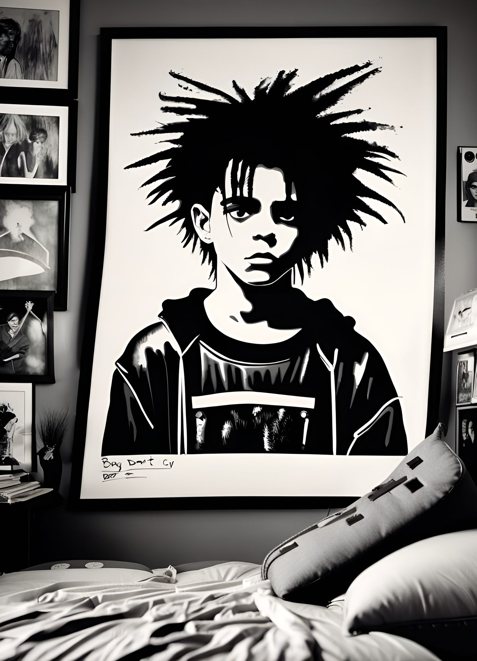 Vintage "Boys Don't Cry" Poster in Teen Bedroom
