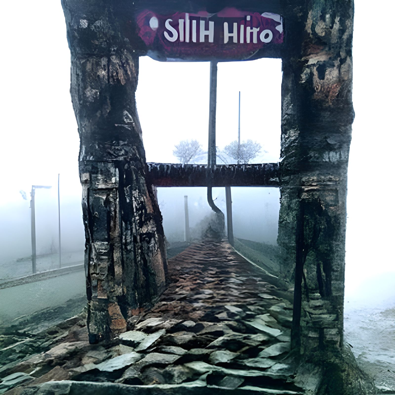 Eerie Fog Landscape Inspired by Silent Hill