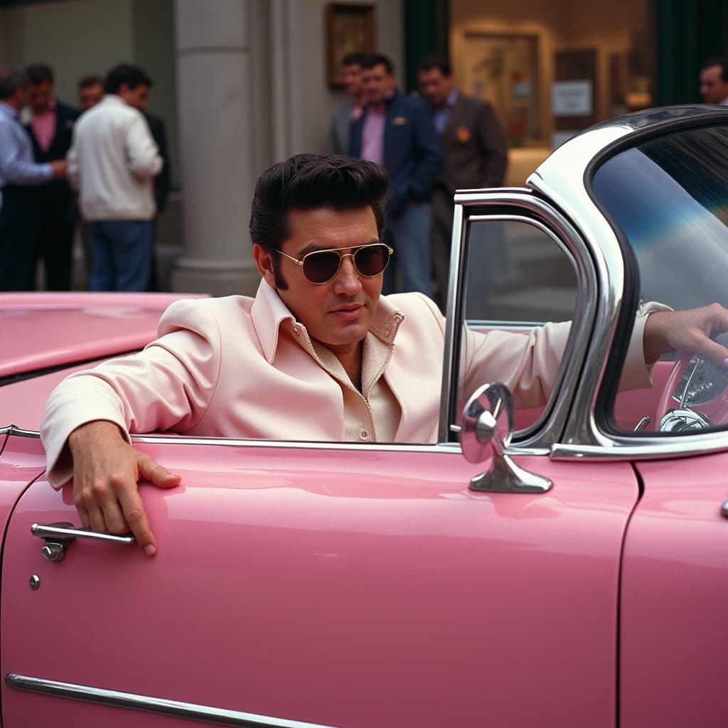 Elvis Presley in Pink Cadillac: Vintage Americana