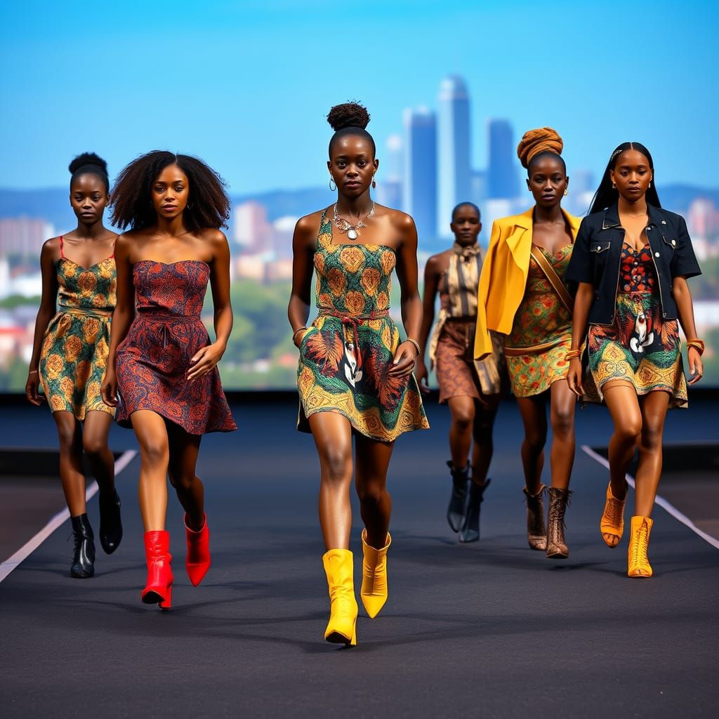 Afro-Futurist Fashion Show in Vibrant Summer Style