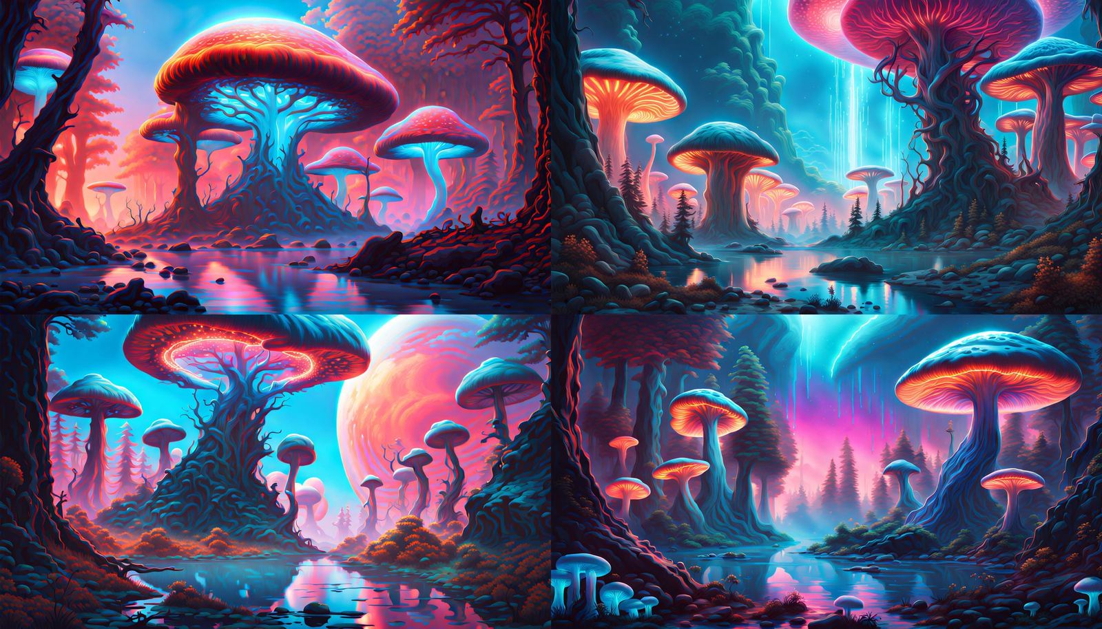 Translucent Glowing Alien Planet Concept Art