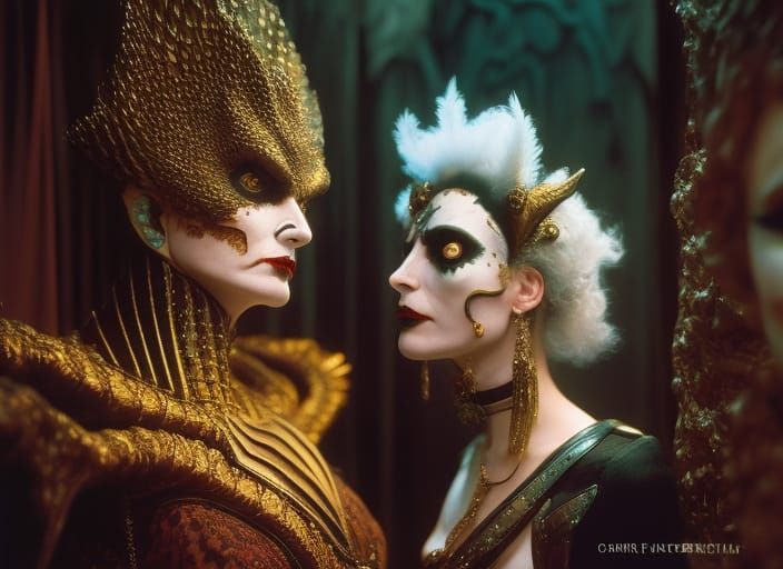 Gothic Vampire Portrait in Dark Medieval Style