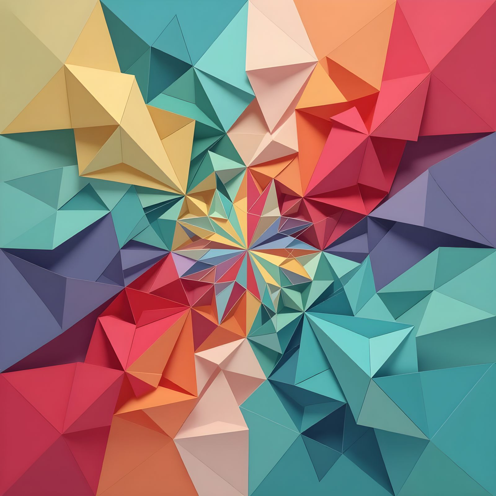 Collage of Overlapping Reality Fragments in Origami Style