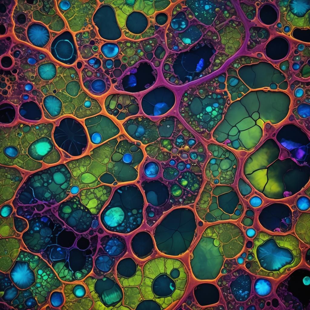 Bioluminescent Microscopy: Iridescent Cellular Lightscape