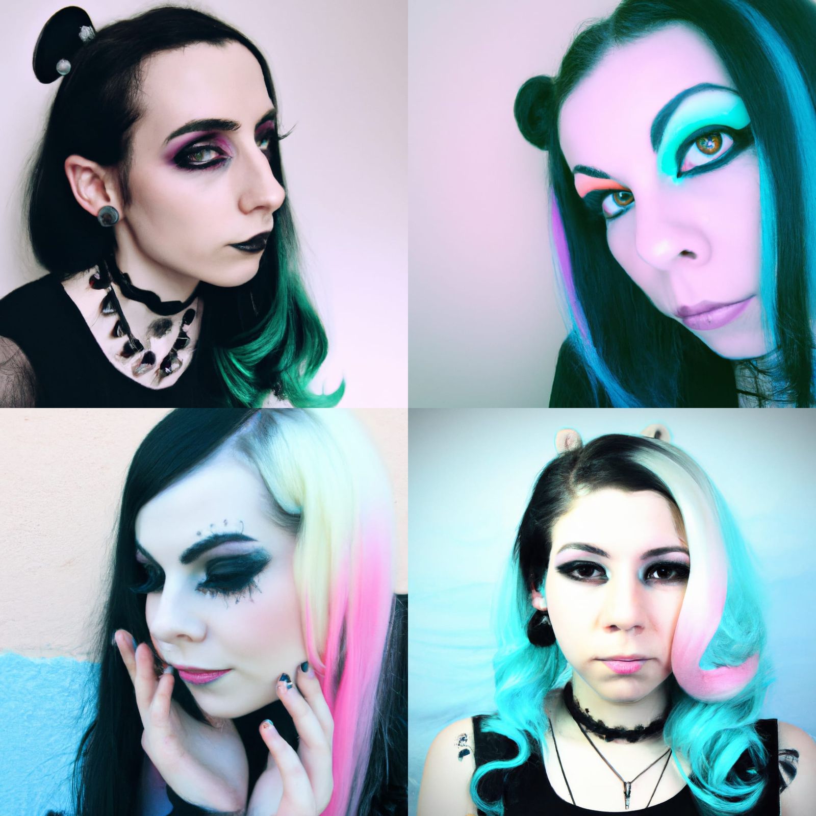 Pastel Goth Portrait: A Fusion of Styles