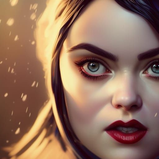 Fantasy Snow White Portrait in Vivid Colors