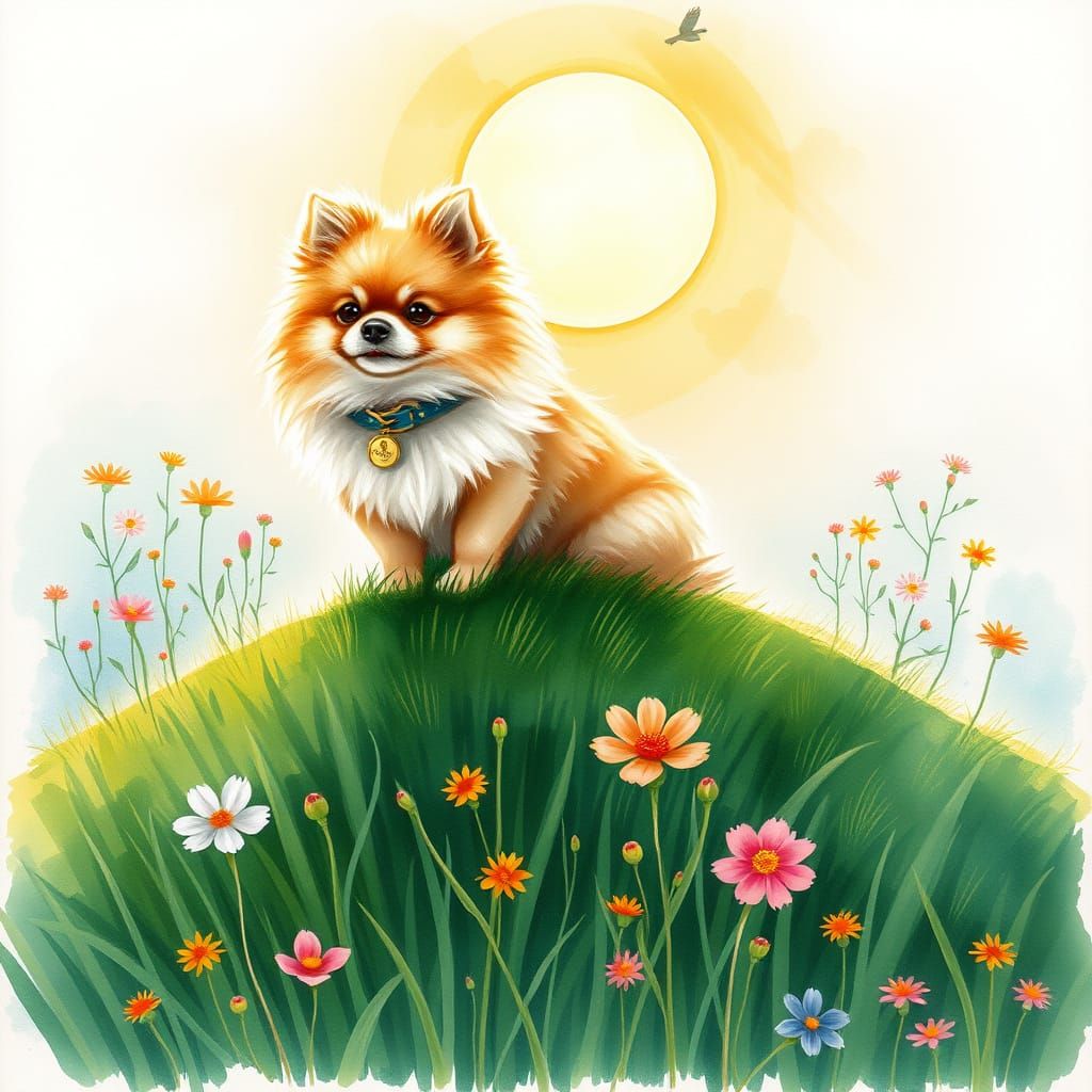 Pomeranian Queen on Emerald Hill