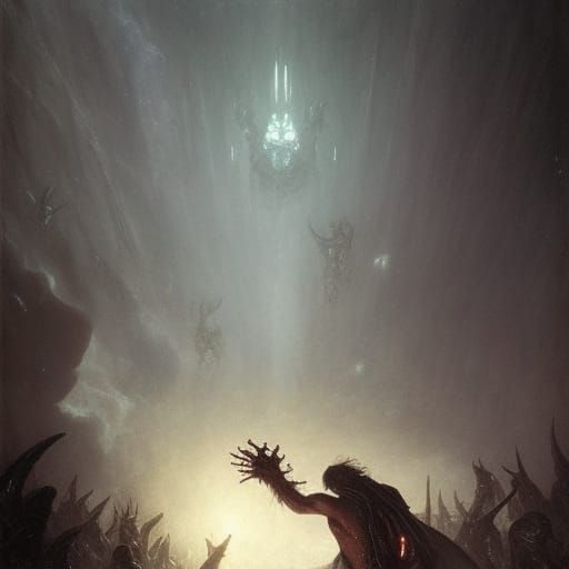 Cosmic Devourer in Dark Fantasy Style