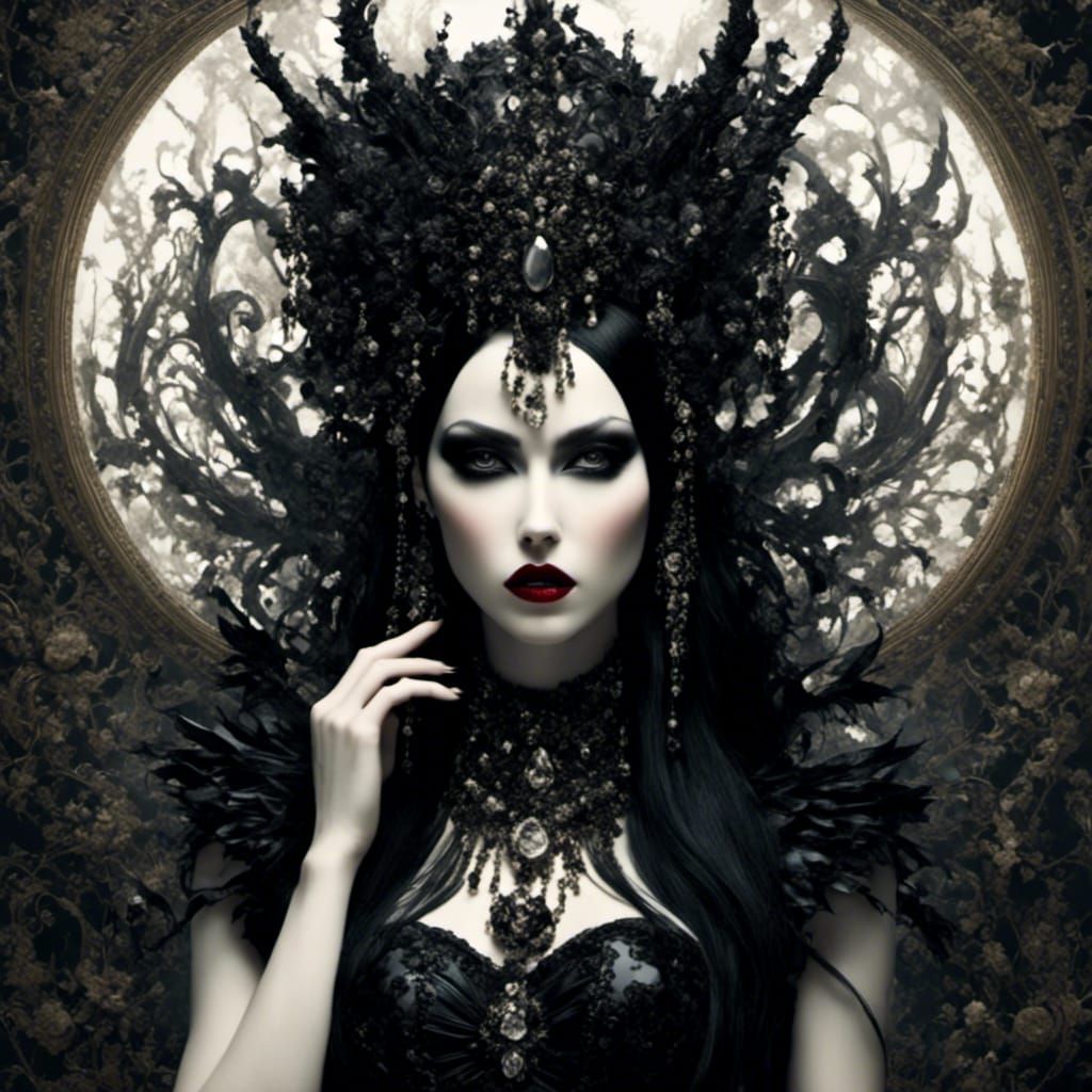 Goth Punk Girl Crystal in Hellscape