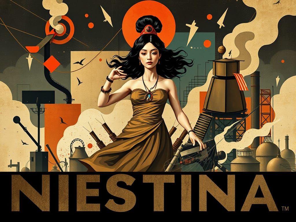 Constructivist Niece Genie Emerge from Industrial Landscape