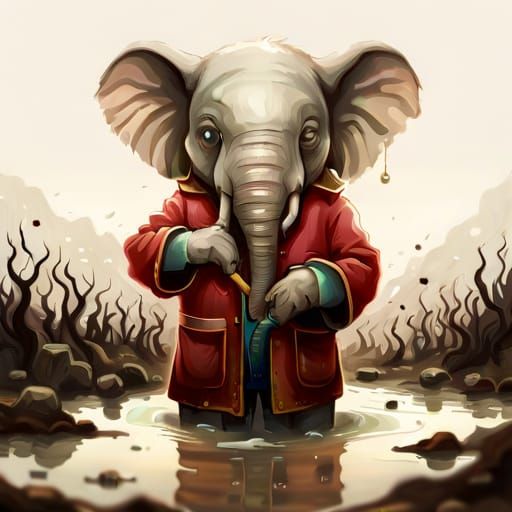 Baby Elephant in Mud! #2