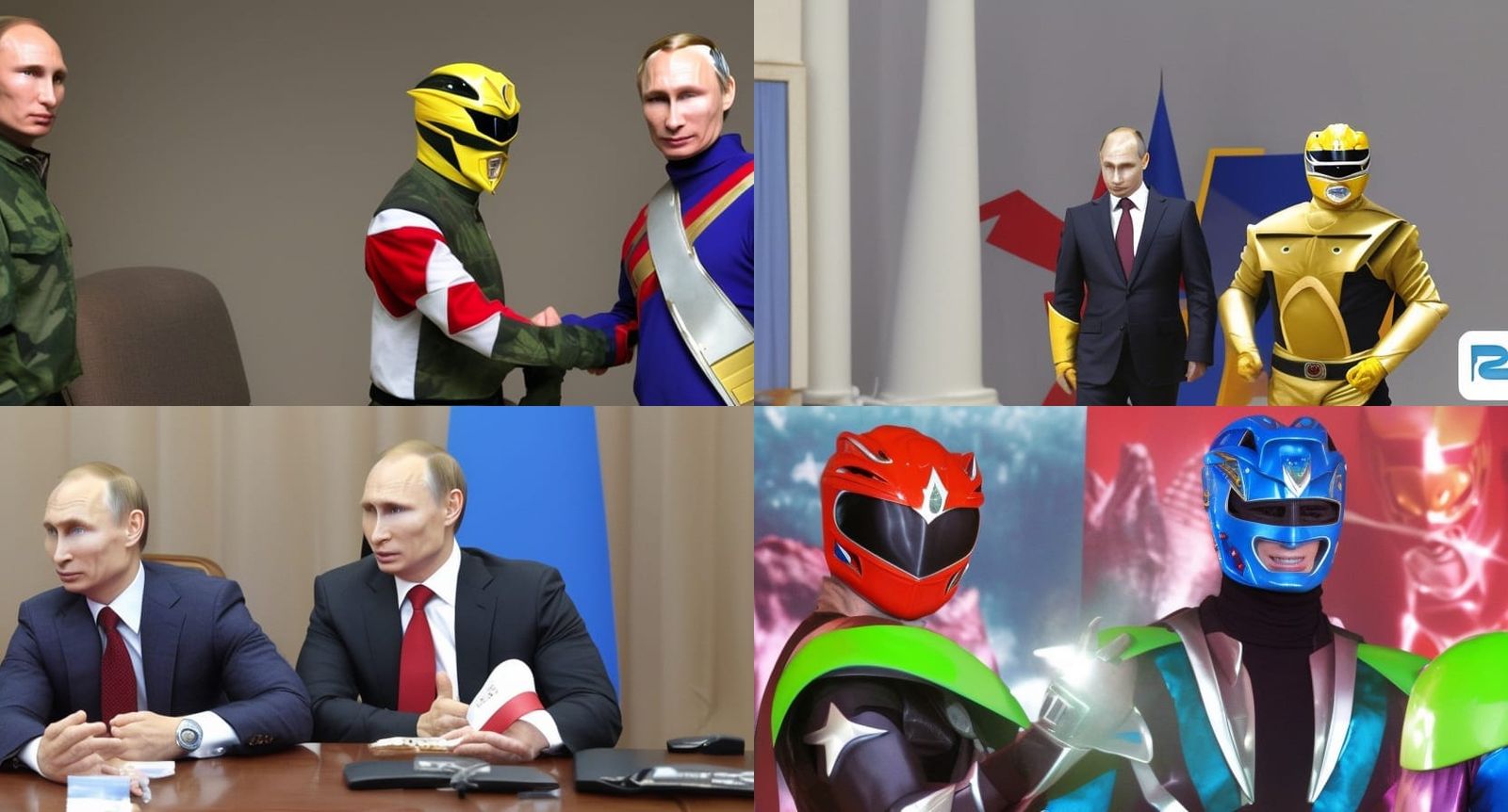 Power Ranger Putin: A Stylized Image