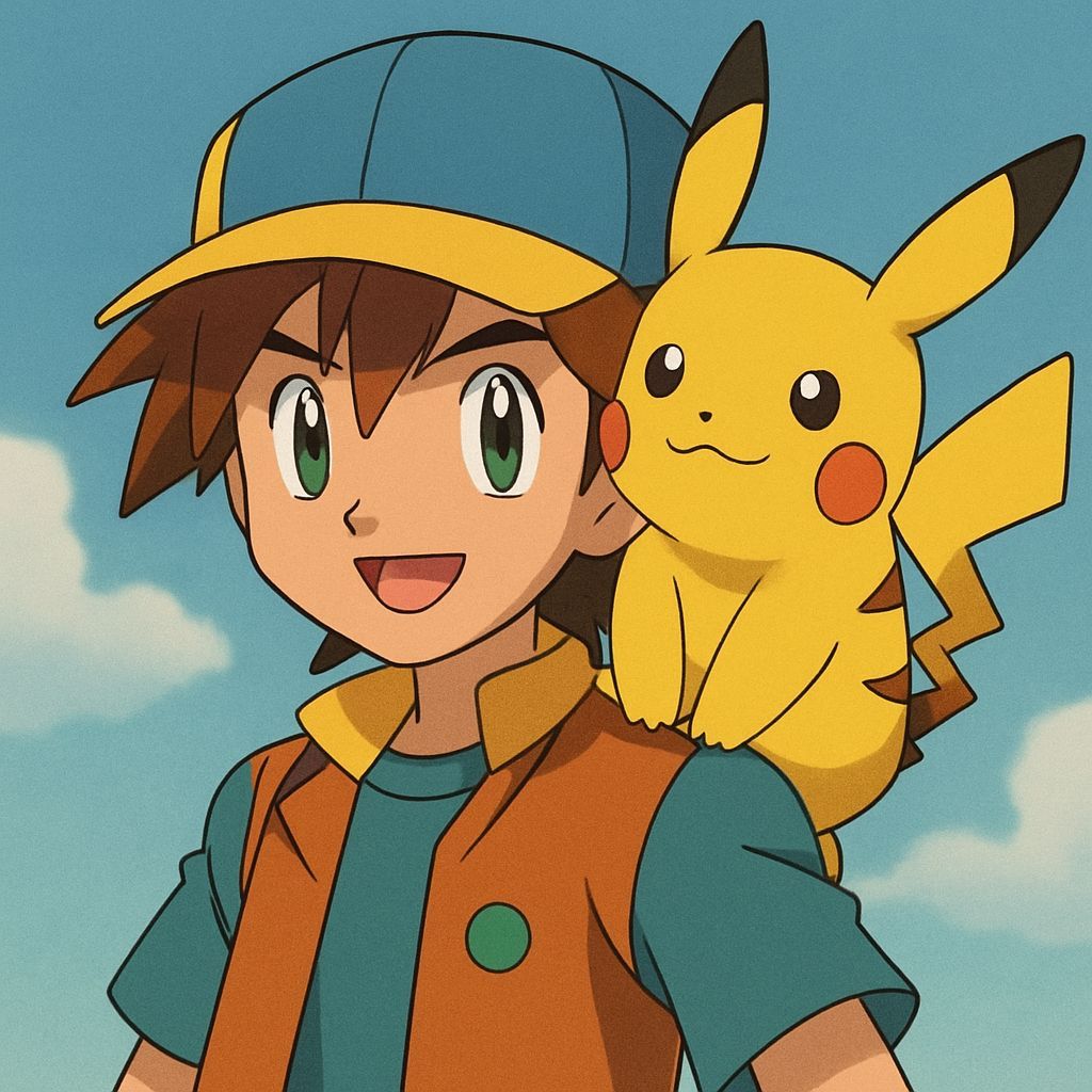 Pokémon Trainer Ritchie and Pikachu Sparky