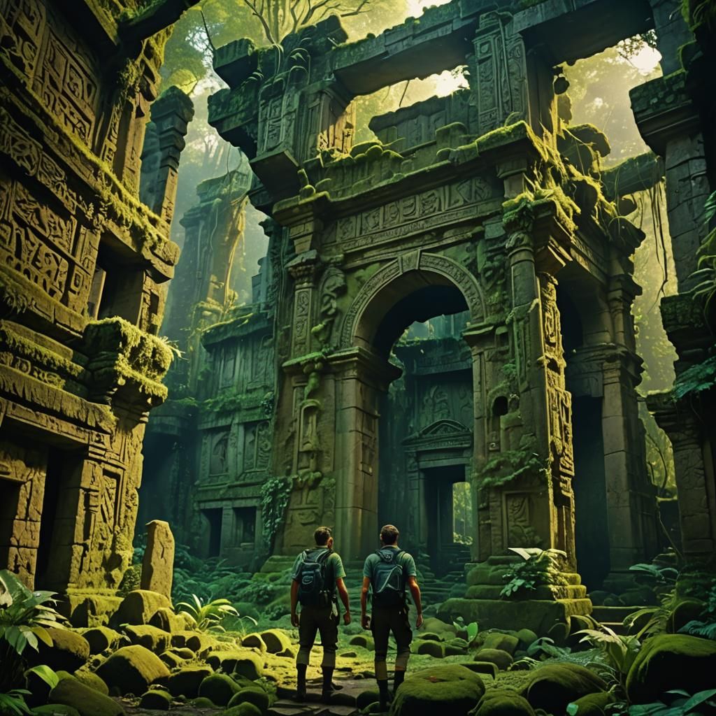 Ancient Ruins Unveiled in Mysterious Jungle Setting