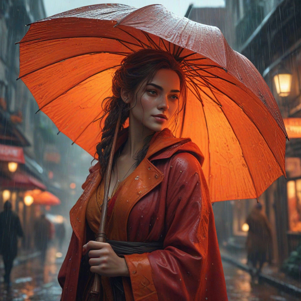 Joyful Fantasy Scene with Golden Light and Vibrant Colors