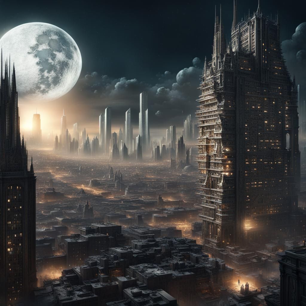 Epic Lunar City: Digital Matte Painting