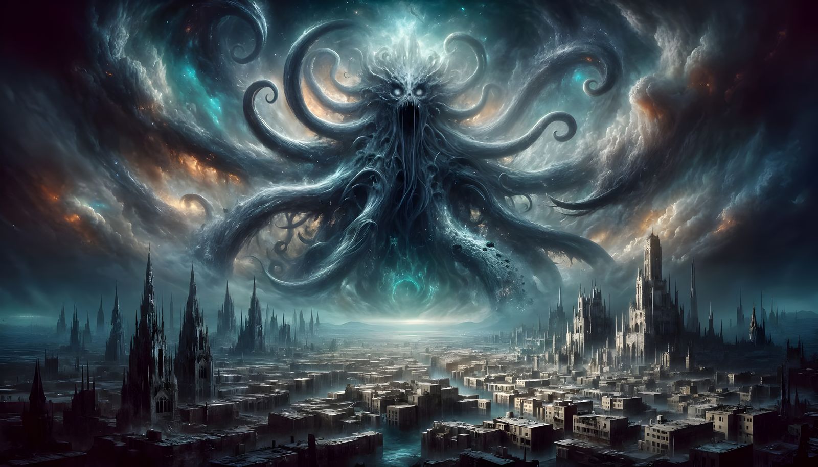 Eldritch Horror: The Crawling Chaos Over Decaying City