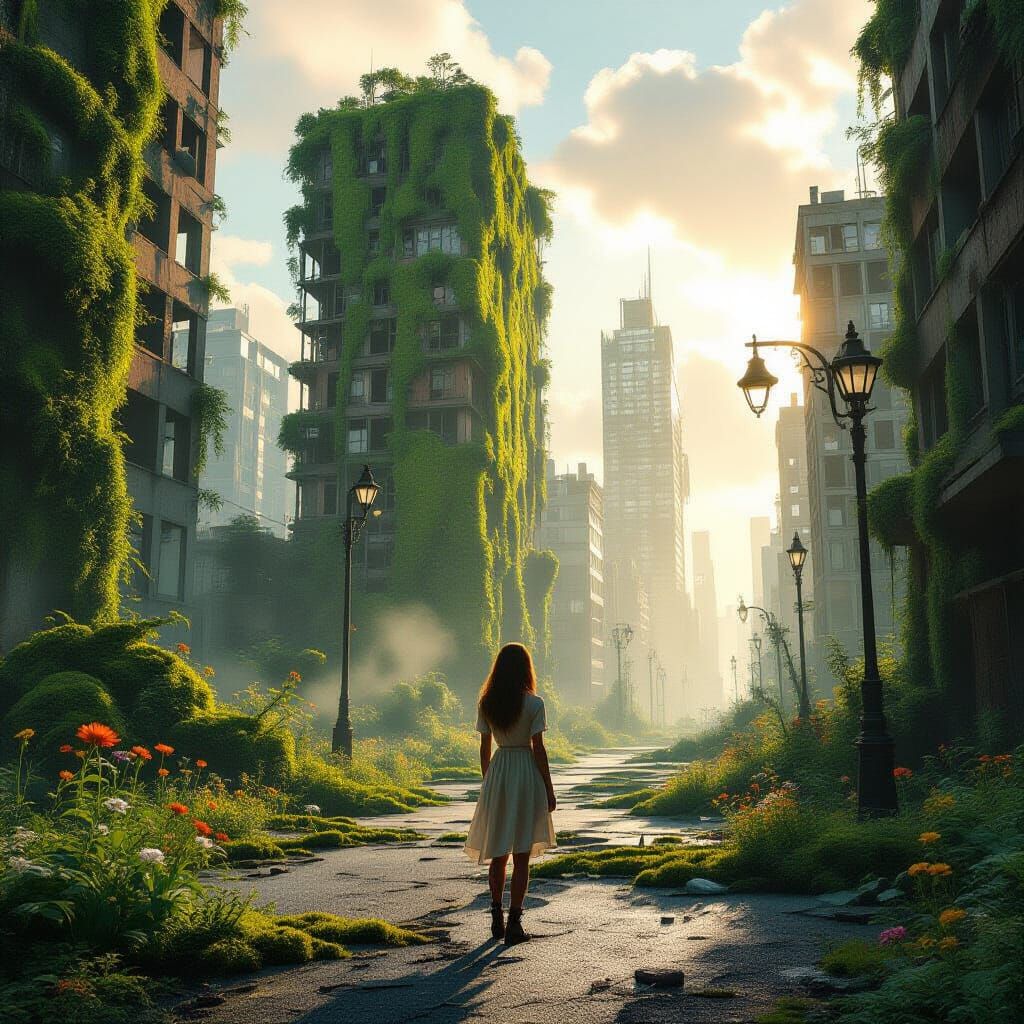 Nature Reclaims a City in Post-Apocalyptic Scene