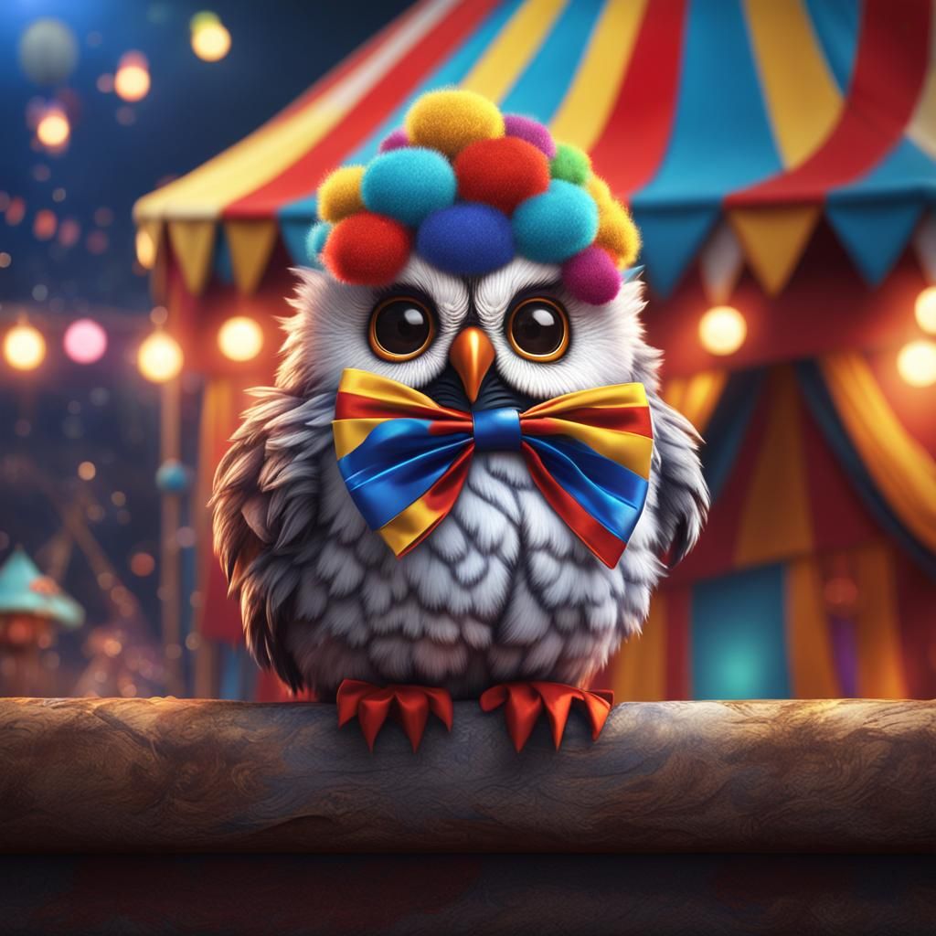 Clobbert the clown owlet.