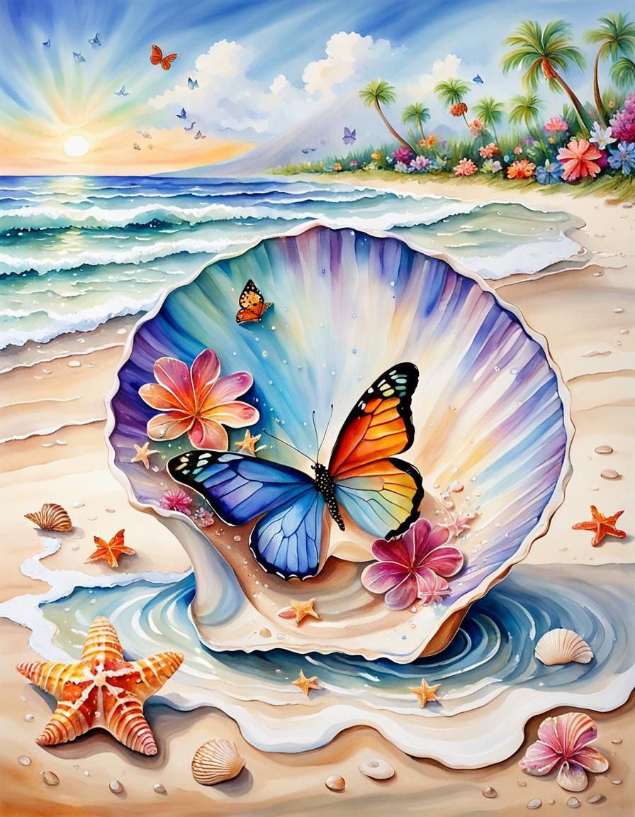 Open seashell