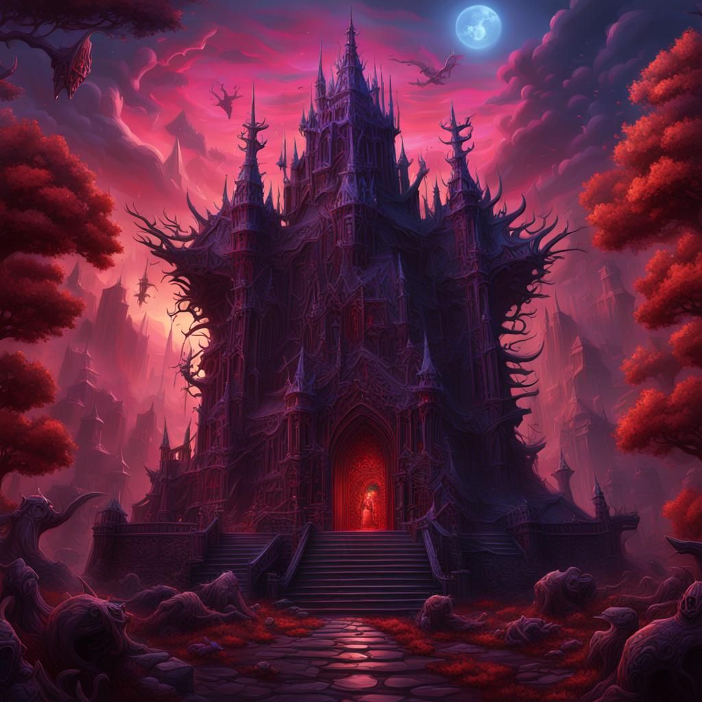 Dark Fantasy Album Cover Art in Detailed Matte Painting