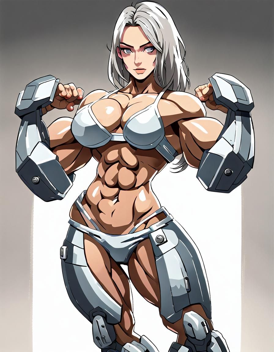 Anime Robot Bodybuilder on Battlefield