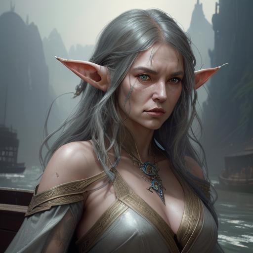 Elf Priestess Portrait with Dynamic Lighting