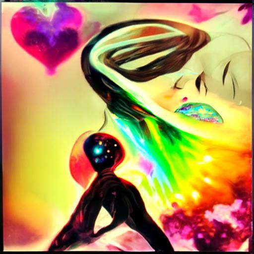 Holographic Astral Illustration of Impossible Love
