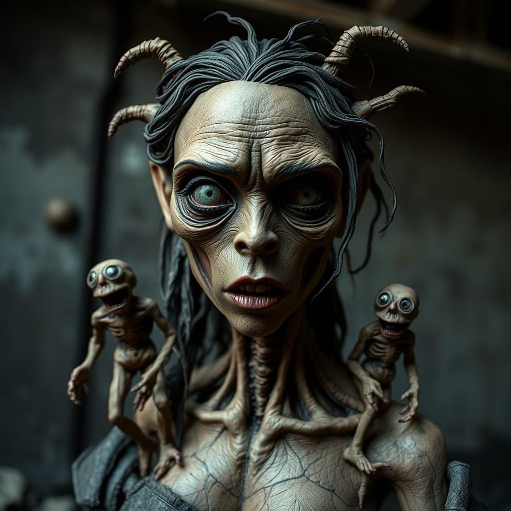 Distorted Mother in Dark Surreal Claymation