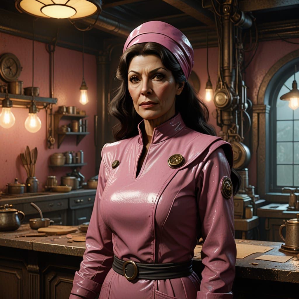 Troi in Tattered Dystopian Attire