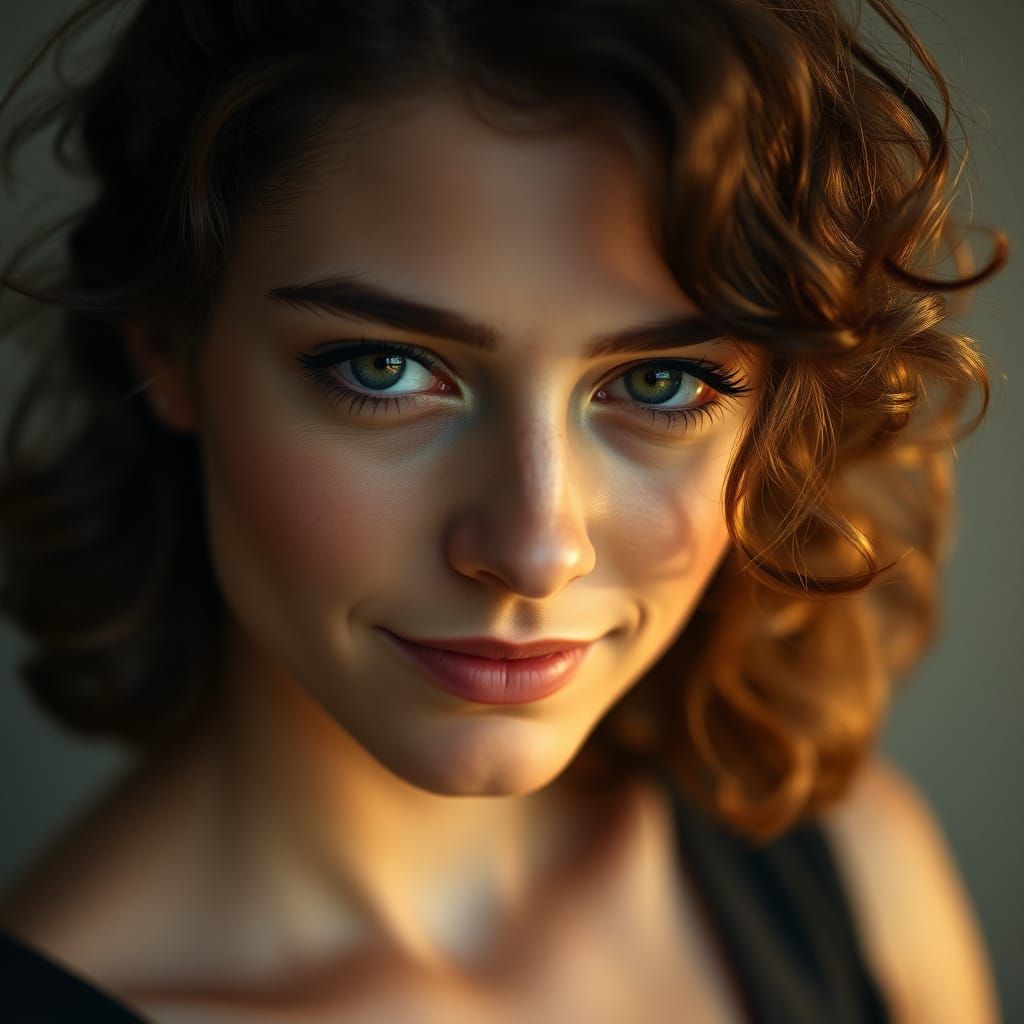 Young Woman Captured in Intimate Portrait