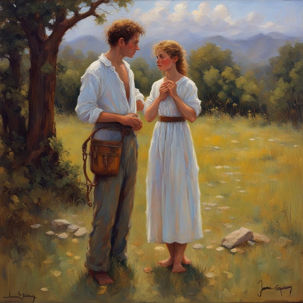 Allegorical Oil Painting: Love as a Disease