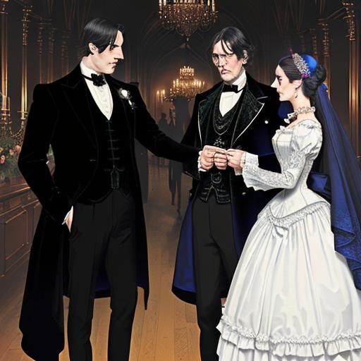 Opalescent Princess Receives Bow in Gothic Victorian Style