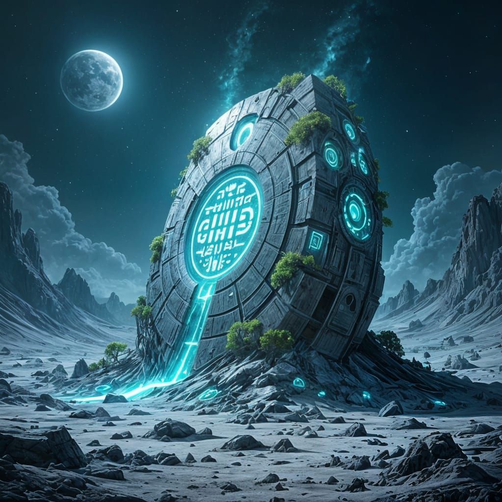 Ancient Alien Artifact in Moon Crater, Cosmic Energy