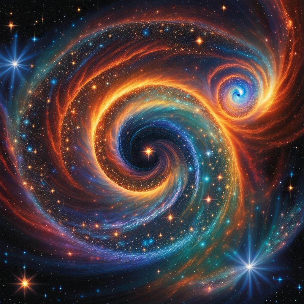 Ethereal Figure in Galactic Starscape