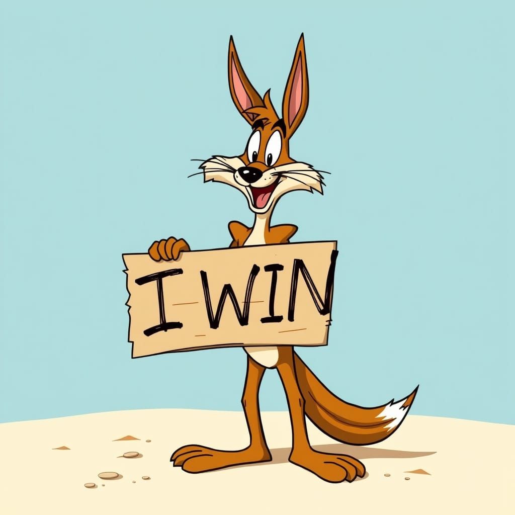 Wile E. Coyote Triumphant, Looney Tunes Style