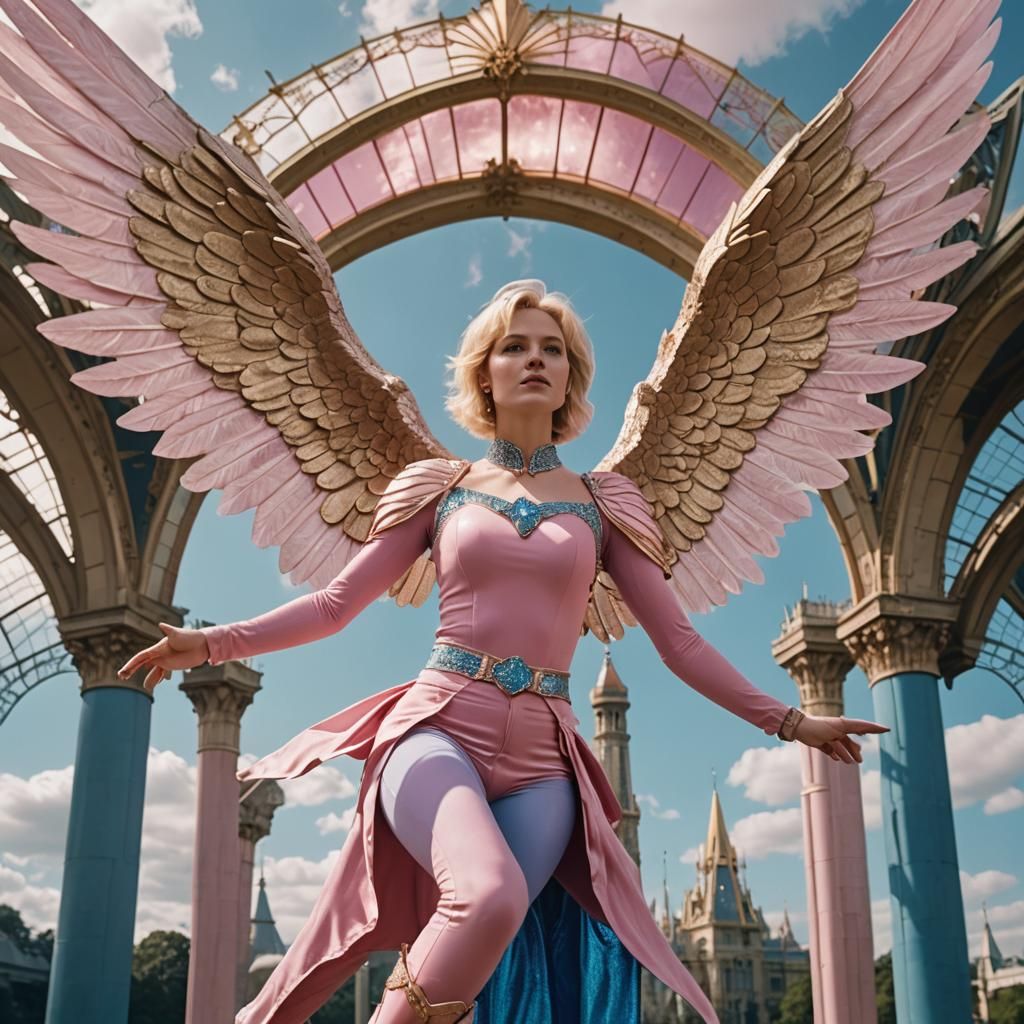 Winged Maiden Soars Above Crystal Palace