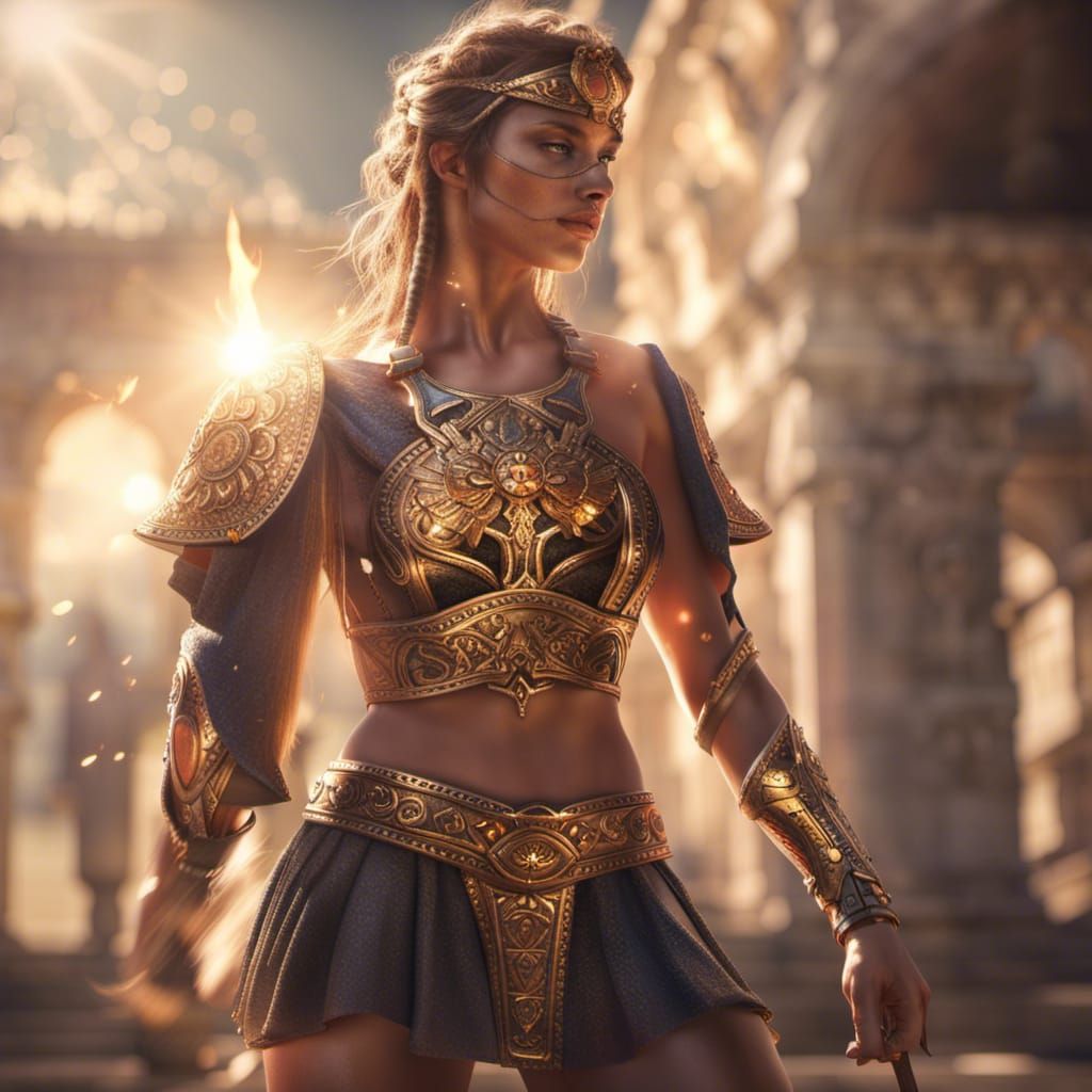 Ancient Roman Warrior Woman