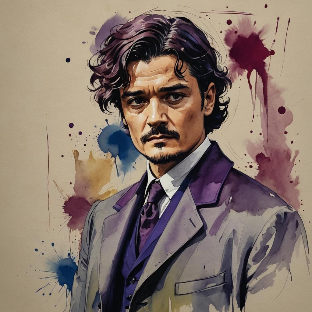 Professor Plum in Cluedo: Abstract Art Portrait